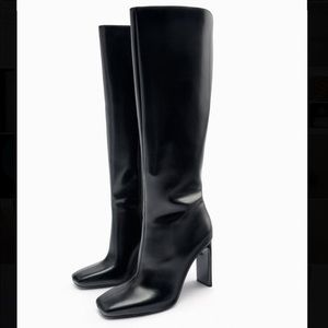 Zara Heeled Knee-High Boots